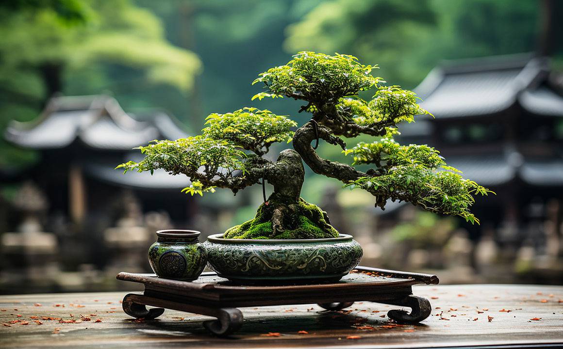 Bonsai tree trimmed