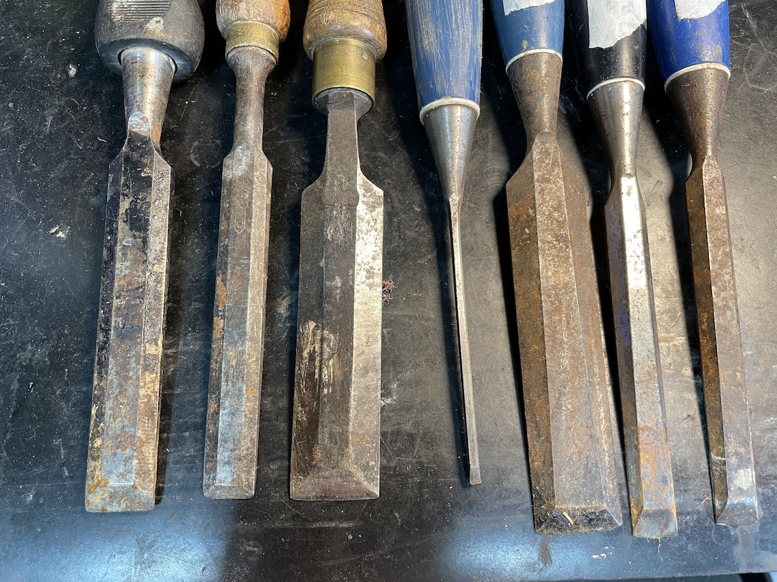 Dirty blunt Wood Chisels