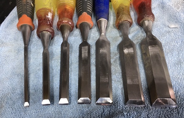 Sharpened chisels